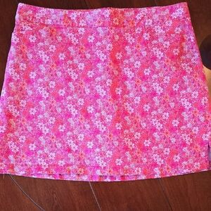 Lady Hagan Pink Floral Skirt/Skort Size 14